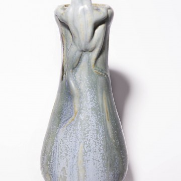 Ernest Carrière - Stoneware Vase with a Frog