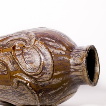 Alexandre Bigot - Rare Loïe Fuller vase by Alois Reinitzer